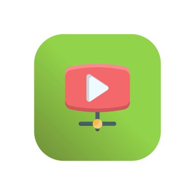 Saydam bir arkaplan üzerinde youtube ağ vektör çizimi. Konsept ve grafik tasarım için vektör çizgisi düz simgesi.