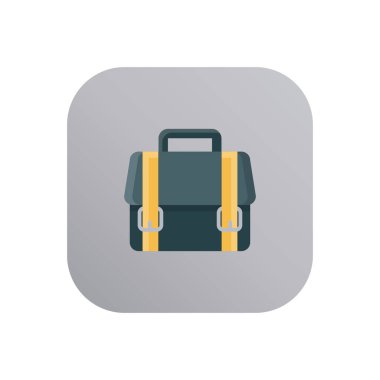 Şeffaf bir arkaplan üzerinde portföy vektör çizimi. Konsept ve grafik tasarım için vektör çizgisi düz simgesi.