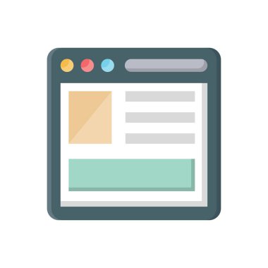 Saydam bir arkaplan üzerinde web sayfası vektör çizimi. Konsept ve grafik tasarım için birinci sınıf kalite semboller..