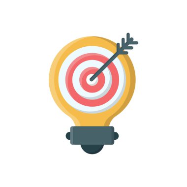 Şeffaf bir arkaplanda hedef vektör çizimi. Konsept ve grafik tasarım için birinci sınıf kalite semboller..