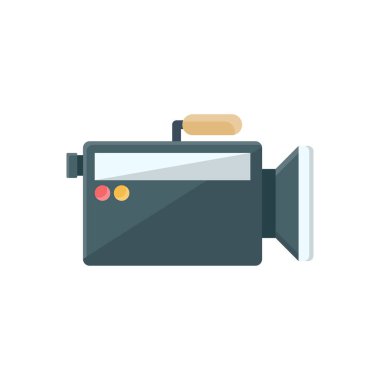 Saydam bir arkaplan üzerinde video kaydedici vektör illüstrasyonu. Konsept ve grafik tasarımı için birinci sınıf kalite semboller..