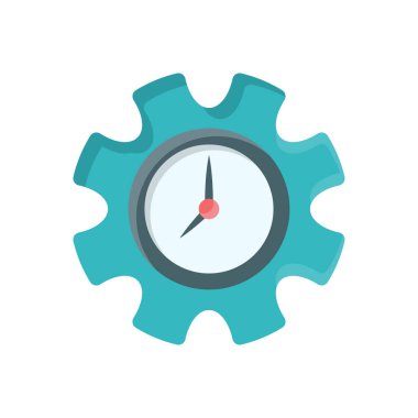 Şeffaf bir arkaplan üzerinde vektör illüstrasyonunu ayarlama süresi. Konsept ve grafik tasarım için vektör çizgisi düz simgesi.