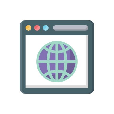 Saydam bir arkaplan üzerinde web sayfası küresel vektör illüstrasyonu. Konsept ve grafik tasarımı için birinci sınıf kalite semboller..