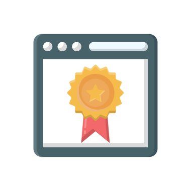 Saydam bir arkaplan üzerinde web sayfası vektör çizimi. Konsept ve grafik tasarım için vektör çizgisi düz simgesi.