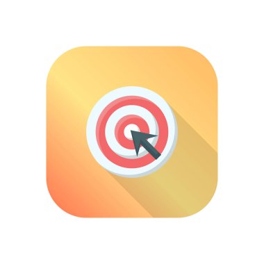 Şeffaf bir arkaplanda hedef vektör çizimi. Konsept ve grafik tasarım için birinci sınıf kalite semboller..