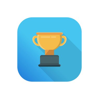 Şeffaf bir arkaplan üzerinde kupa vektör çizimi. Konsept ve grafik tasarım için birinci sınıf kalite semboller..