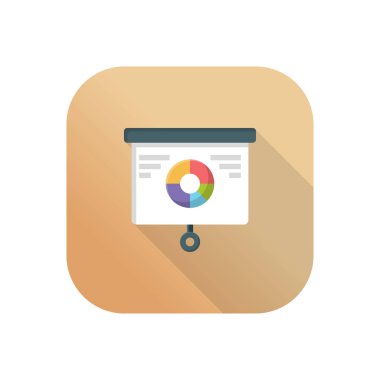 Şeffaf bir arkaplan üzerinde sunum vektör illüstrasyonu. Konsept ve grafik tasarımı için birinci sınıf kalite semboller..