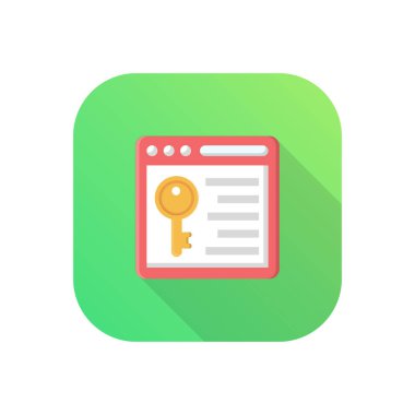 Saydam bir arkaplan üzerinde web sayfası anahtar vektör illüstrasyonu. Konsept ve grafik tasarımı için birinci sınıf kalite semboller..