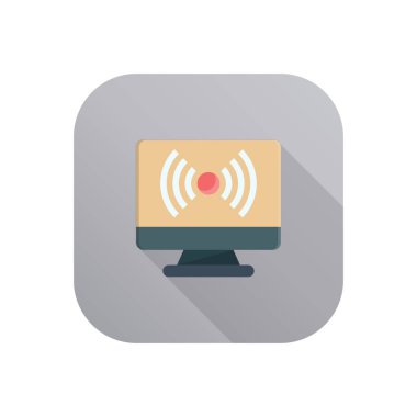 Şeffaf bir arkaplan üzerinde anten vektör çizimi. Konsept ve grafik tasarım için vektör çizgisi düz simgesi.