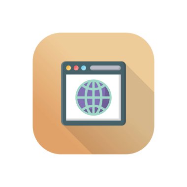 Saydam bir arkaplan üzerinde web sayfası küresel vektör illüstrasyonu. Konsept ve grafik tasarımı için birinci sınıf kalite semboller..