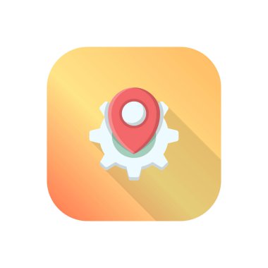 konum şeffaf bir arkaplan üzerinde vektör illüstrasyonunu ayarlıyor. konsept ve grafik tasarım için vektör çizgisi düz simgesi.