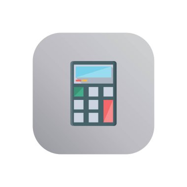 Şeffaf bir arkaplan üzerinde hesap makinesi vektör çizimi. Konsept ve grafik tasarımı için birinci sınıf kalite semboller..