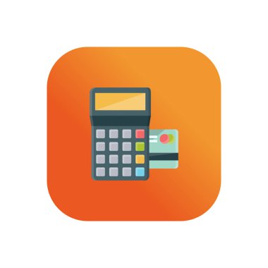 Şeffaf bir arkaplan üzerinde EDC makine vektör çizimi. Konsept ve grafik tasarım için vektör çizgisi düz simgesi.