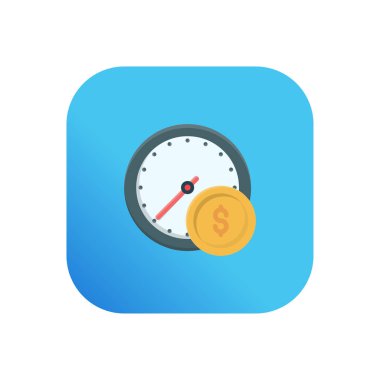 Şeffaf bir arkaplanda zaman vektör illüstrasyonu. Konsept ve grafik tasarımı için birinci sınıf kalite semboller..