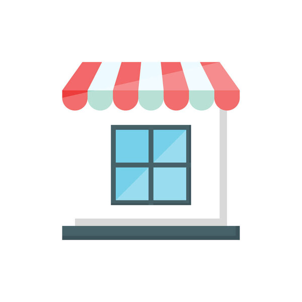 векторная иллюстрация магазина на прозрачном фоне. Премиум символы качества..