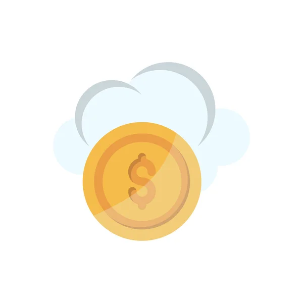 Dollar Cloud Vector Illustration Transparent Background Premium Quality Symbols Vector — Stockový vektor