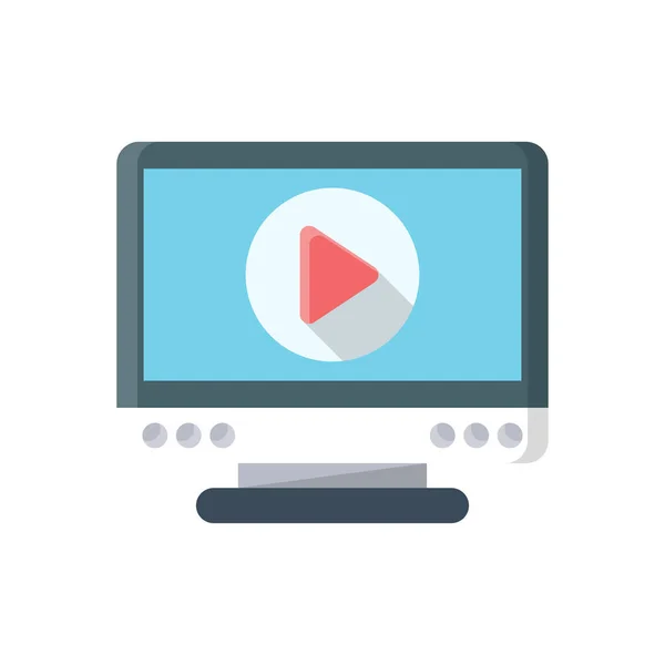 Monitor Video Vektor Illustration Auf Einem Transparenten Hintergrund Premium Qualität — Stockvektor