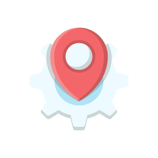 Setting Location Vector Illustration Transparent Background Premium Quality Symbols Vector — Archivo Imágenes Vectoriales