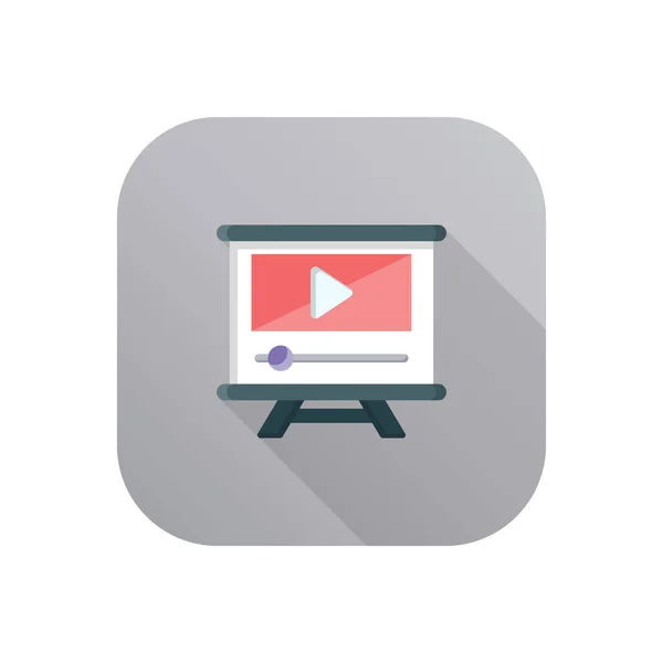 Präsentation Video Vektor Illustration Auf Einem Transparenten Hintergrund Premium Qualität — Stockvektor