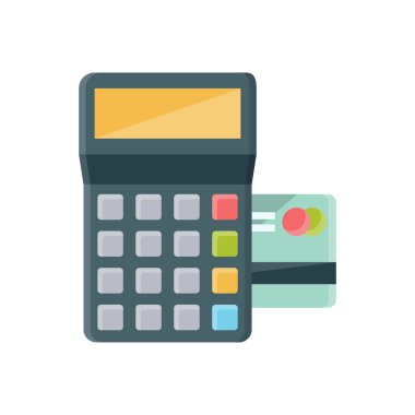 Şeffaf bir arkaplan üzerinde EDC makine vektör çizimi. Konsept ve grafik tasarım için vektör çizgisi düz simgesi.