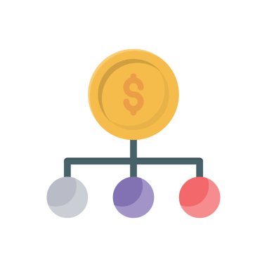 Saydam bir arkaplan üzerinde dolar ağ vektör illüstrasyonu. Konsept ve grafik tasarım için vektör çizgisi düz simgesi.