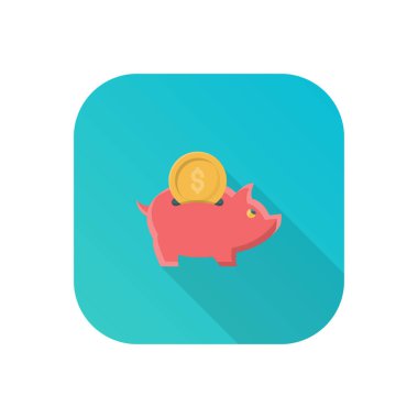 Şeffaf bir arkaplan üzerinde domuzcuk vektör çizimi. Konsept ve grafik tasarım için vektör çizgisi düz simgesi..