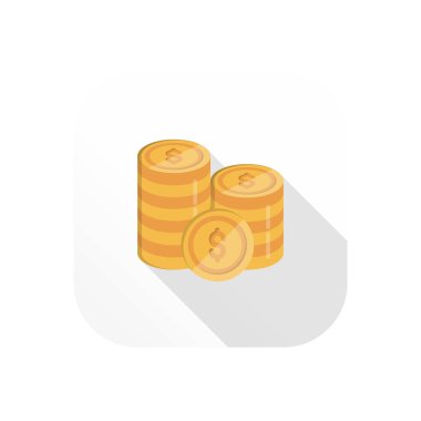 Saydam bir arkaplanda dolar vektör çizimi. Konsept ve grafik tasarım için vektör çizgisi düz simgesi..