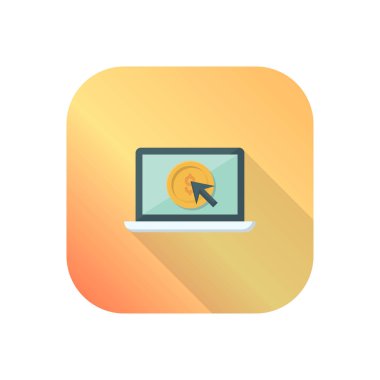 Saydam bir arkaplan üzerinde dolar tıklama vektör illüstrasyonu. Konsept ve grafik tasarım için vektör çizgisi düz simgesi..