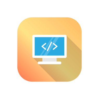Şeffaf bir arkaplan üzerinde lcd kodlama vektör çizimi. Konsept ve grafik tasarım için vektör çizgisi düz simgesi. 