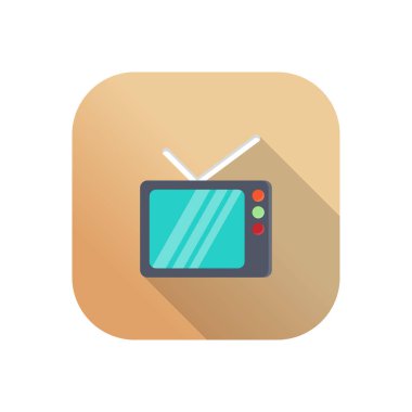 Şeffaf bir arkaplan üzerinde televizyon vektör illüstrasyonu. Konsept ve grafik tasarımı için birinci sınıf kalite semboller.. 