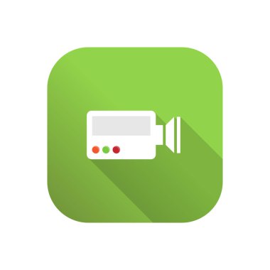 Saydam bir arkaplan üzerinde video kaydedici vektör illüstrasyonu. Konsept ve grafik tasarımı için birinci sınıf kalite semboller.. 