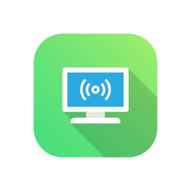 Şeffaf bir arkaplan üzerinde lcd vektör çizimi. Konsept ve grafik tasarım için vektör çizgisi düz simgesi. 