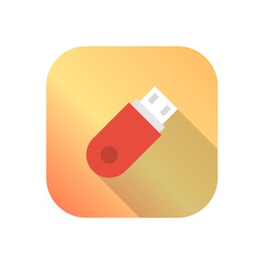 Saydam bir arkaplan üzerinde usb vektör illüstrasyonu. Konsept ve grafik tasarım için vektör çizgisi düz simgesi. 