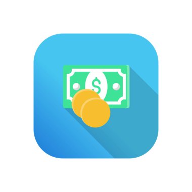 Şeffaf bir arkaplan üzerinde nakit vektör çizimi. Konsept ve grafik tasarımı için birinci sınıf kalite semboller.. 