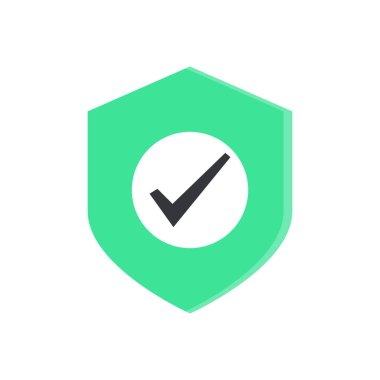 Şeffaf bir arkaplan üzerinde kalkan vektör çizimi. Konsept ve grafik tasarım için birinci sınıf kalite semboller.. 