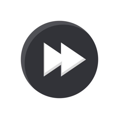 Şeffaf bir arkaplanda ileri vektör çizimi. Konsept ve grafik tasarım için birinci sınıf kalite semboller.. 