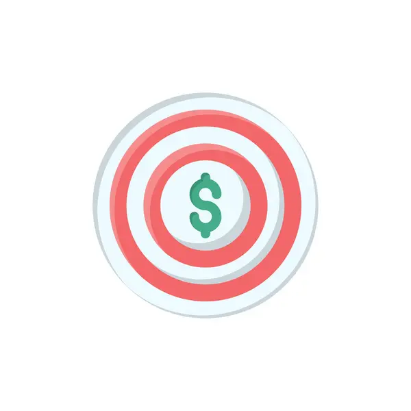 Dollar Target Vector Illustration Transparent Background Premium Quality Symbols Vector — 스톡 벡터