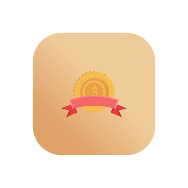 Saydam bir arkaplan üzerinde dolar işareti vektör illüstrasyonu. Konsept ve grafik tasarımı için vektör çizgisi düz simgesi.