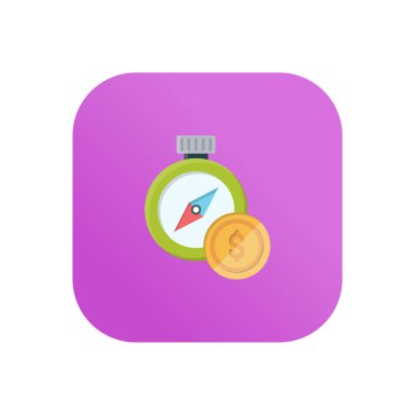 Şeffaf bir arkaplan üzerinde pusula vektör çizimi. Konsept ve grafik tasarım için vektör çizgisi düz simgesi.