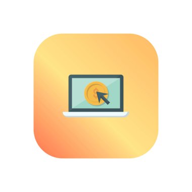 Saydam bir arkaplan üzerinde dolar tıklama vektör illüstrasyonu. Konsept ve grafik tasarım için vektör çizgisi düz simgesi..