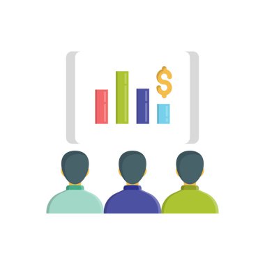 Şeffaf bir arkaplan üzerinde sunum vektör illüstrasyonu. Konsept ve grafik tasarımı için birinci sınıf kalite semboller..