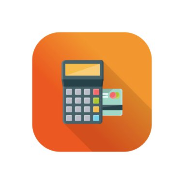 Şeffaf bir arkaplan üzerinde EDC makine vektör çizimi. Konsept ve grafik tasarım için vektör çizgisi düz simgesi.