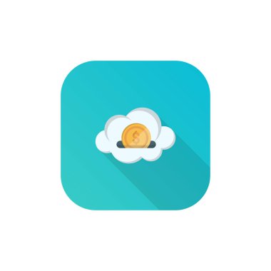 Saydam bir arkaplanda dolar vektör çizimi. Konsept ve grafik tasarım için vektör çizgisi düz simgesi..