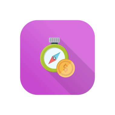 Şeffaf bir arkaplan üzerinde pusula vektör çizimi. Konsept ve grafik tasarım için vektör çizgisi düz simgesi.