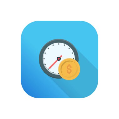 Şeffaf bir arkaplanda zaman vektör illüstrasyonu. Konsept ve grafik tasarımı için birinci sınıf kalite semboller..