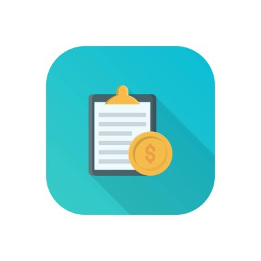 Şeffaf bir arkaplan üzerinde cilpboard vektör çizimi. Konsept ve grafik tasarım için vektör çizgisi düz simgesi.