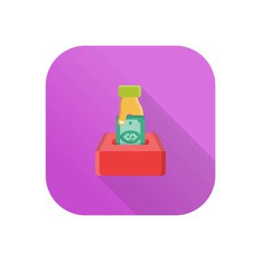 Saydam bir arkaplanda dolar vektör çizimi. Konsept ve grafik tasarım için vektör çizgisi düz simgesi..