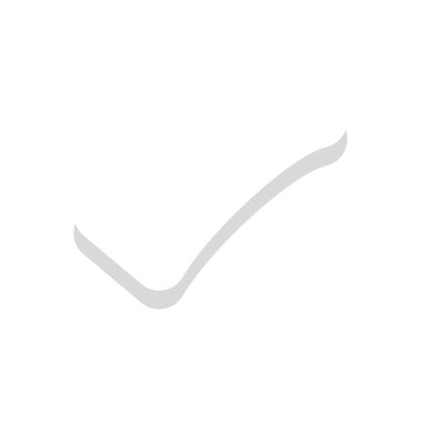 Şeffaf bir arkaplan üzerinde tick vektör illüstrasyonu. Konsept ve grafik tasarım için vektör çizgisi düz simgesi. 