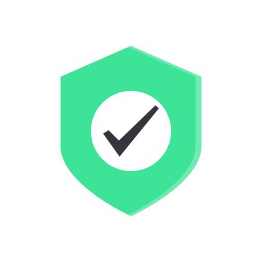 Şeffaf bir arkaplan üzerinde kalkan vektör çizimi. Konsept ve grafik tasarım için birinci sınıf kalite semboller.. 