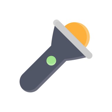 Şeffaf bir arkaplan üzerinde meşale vektör çizimi. Konsept ve grafik tasarım için vektör çizgisi düz simgesi.